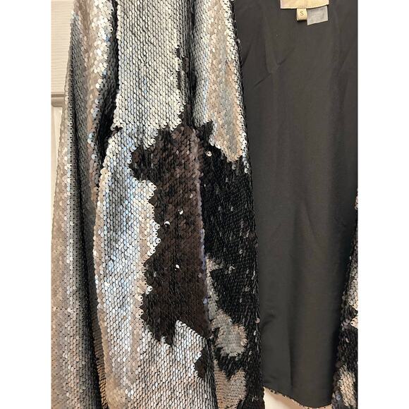 Chaser Lined With Reversible Sequins Open Front Jacket, Size S - Picture 2 of 7